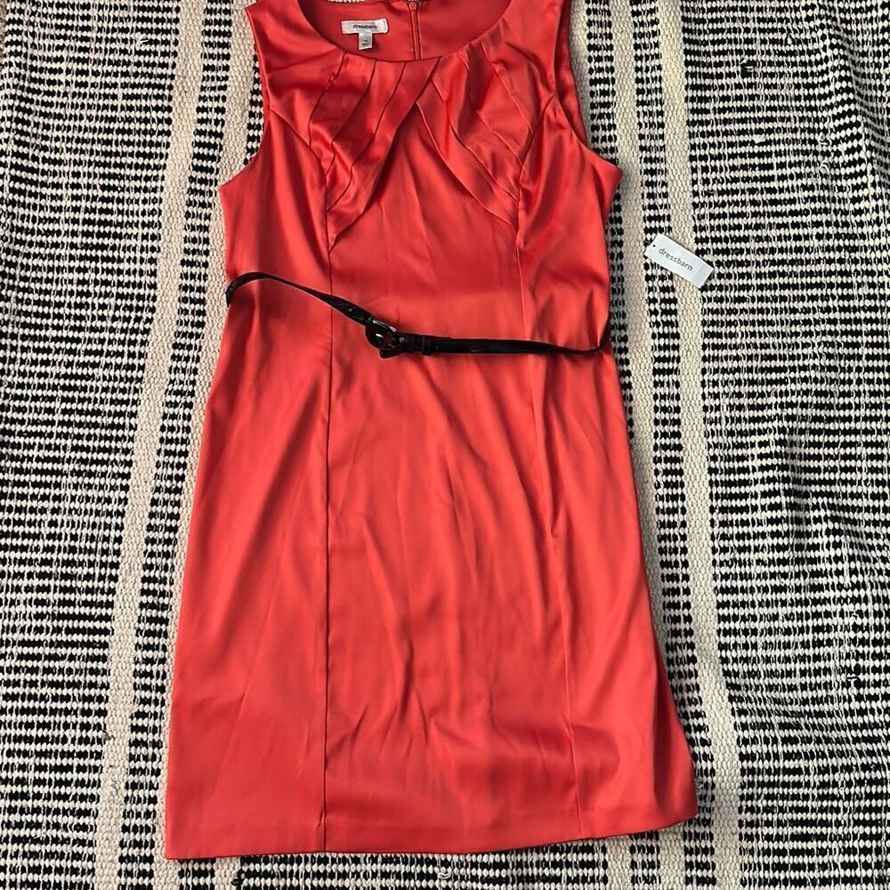 Dressbarn Size 16 Deep Orange Sheath Sarin Dress NWT